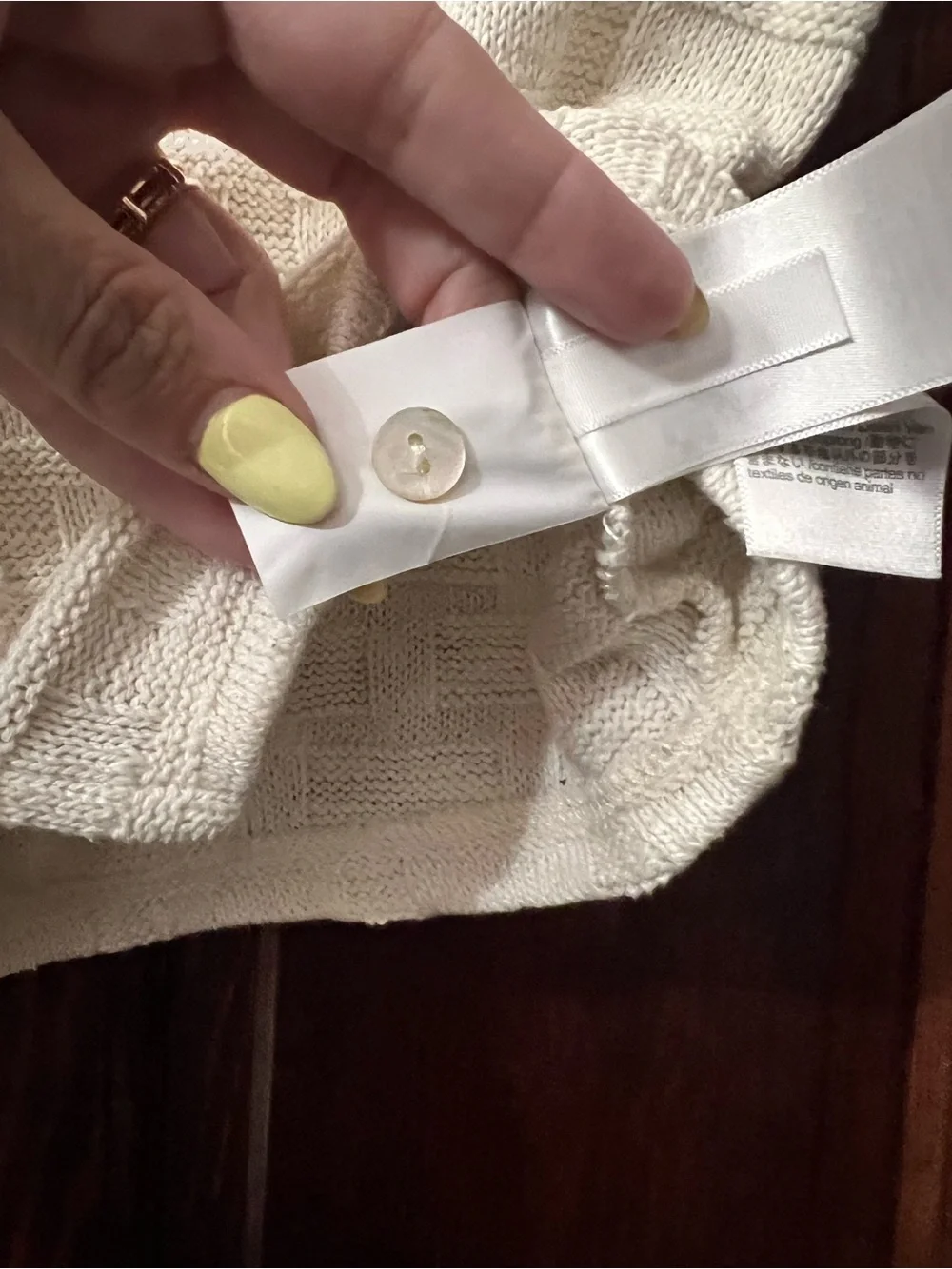 Madewell Cream Basketweave Knit Cottagecore Cotton Blend Crop Vest Top XS - Picture 11 of 14